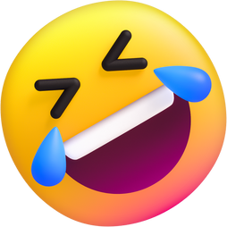 3D Stylized Laughing Emoji